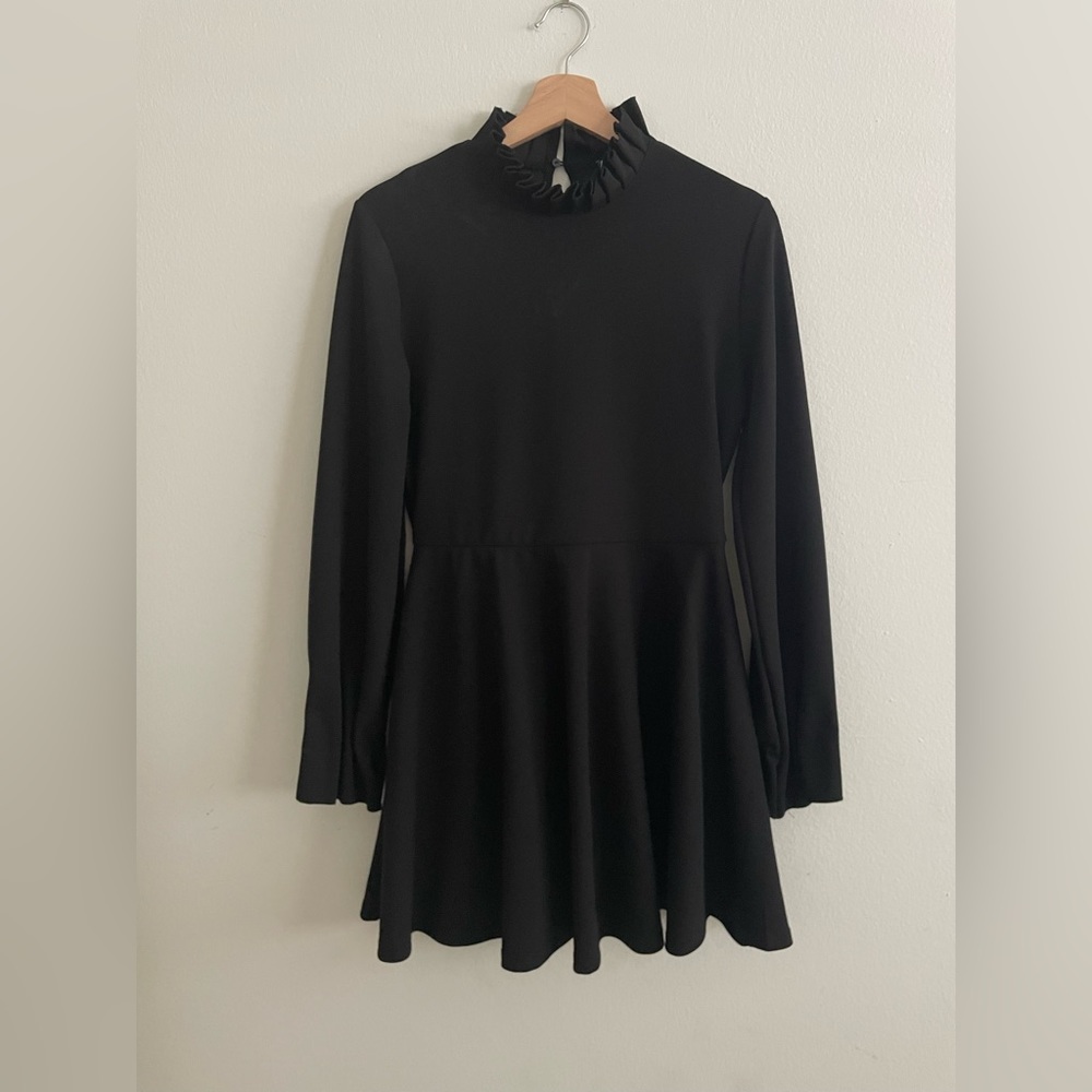Zara black collar dress